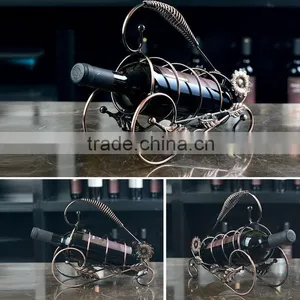 Metal Wine Rack Bottle Holder Decor Storage Single Bottle Wine Rack thumbnail-5
