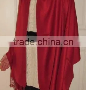 New Women's Fashion Blue 100% Cashmere Pashmina Scarf thumbnail-3