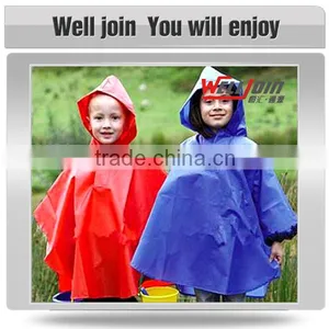 Emergency Waterproof Kids Rain Poncho Rubber thumbnail-1