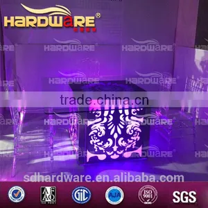 Dubai Wedding Table LED Square Stainless Steel Wedding Table thumbnail-2