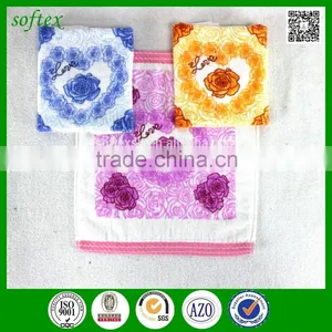 Shanghai Softex 25*25cm ,20g Small Face Cloth With Print thumbnail-1