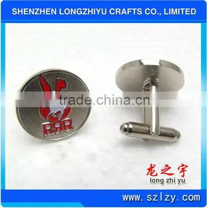 Cufflink In Silver Color With Engraved Logo thumbnail-1