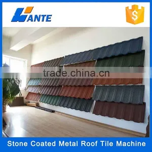 2016 Low Price Natural Colorful Stone Coated Metal Roofing Materials Roof Tiles thumbnail-1