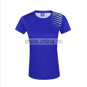 2016 Custom Wholesalecomfortable Ladies Royal Blue Running Tshirt thumbnail-1