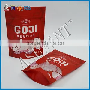 Custom Printed Special Clear Window Stand up Bag Printed Barcode /plastic Zipper Bag With Barcode for Fuirt thumbnail-2