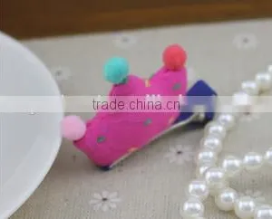 Wholesale Manufacturer Lovely Girls Hair Clips With the Cute Crown thumbnail-2