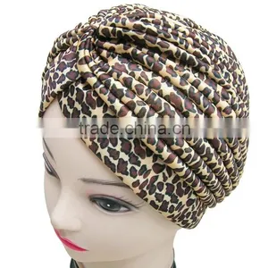 Turban Head Wrap Band Headband Hat Cap Chemo Bandana Leopard Brown thumbnail-1