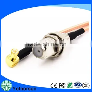 RF Cable With F Female to MCX Right Angle Male and RG178 Cable thumbnail-1