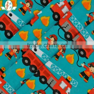2015 New Kids Design Cartoon Fireman Breathable Elastic Cotton Spandex/Lycra Sportswear/Pajamas Fabric thumbnail-1