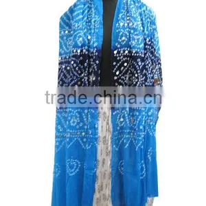 Navratri Dandiya Bandhej & Handwork Multi Colour Dupattas thumbnail-1