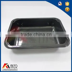 Rectangle Black CPET 100% Virgin Material Food Plastic Microwavable Tray thumbnail-1
