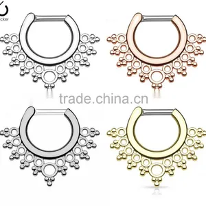 Septum Clicker Surgical Steel 14G or 16G Nose Ring thumbnail-1