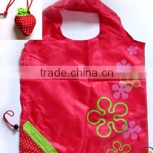 190T Polyester Foldable Strawberry Bag for Shopping thumbnail-1