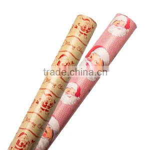 Red & Brown SANTA Christmas Gift Wrap thumbnail-1