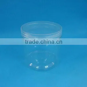 Plastic Cookie Jar 350ml, Transparent PET Candy Jar , Clear Plastic Jar thumbnail-1