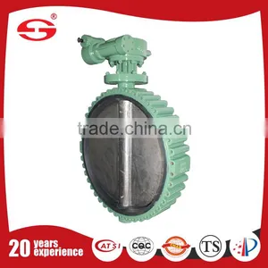 Al-bronze Line-type Soft Seated Rubber Lined DN400 Worm Gear Operated EPDM Seat Center Butterfly Valve thumbnail-3