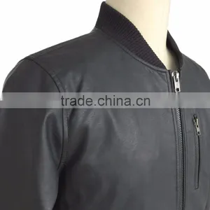 Modern Style High Quality Fashion Men PU Leather Jacket thumbnail-3
