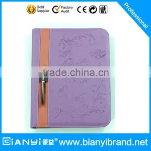 2015 New Custom Gift Business Folder A4 pu Leather Portfolio thumbnail-1