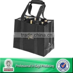 Lead Free NON WOVEN 6 PACK Wine Bottle Bag thumbnail-1