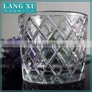 Grid Pattern Drinking Glass Tumblers Crystal Glass Cup thumbnail-1