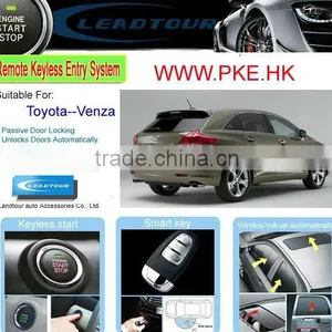 PKE Keyless Push Button Start With RFID Car Alarm System and Automatic Windows Close for Toyota Venza thumbnail-1