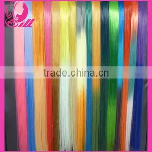 Pretty Three Tone Hair Two Tone Hair Extension Rainbow Clip in Hair Extension thumbnail-5