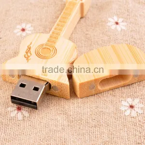OEM Wooden Guitar Shape Usb Stick Bulk Usb Flash Memory Drive thumbnail-1