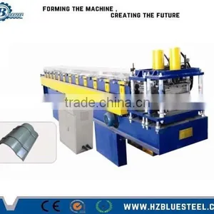 Automatic Aluminium Step Roof Ridge Cap Roll Forming Machine For Sale, Top Cap Forming Making Machine thumbnail-1