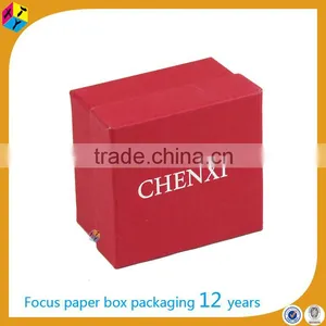 Eco Friendly Red Cardboard Packaging Paper Jewelry Box thumbnail-3