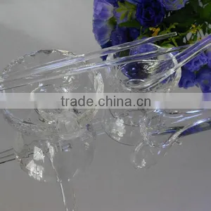 New Arrival Crystal Glass Soup Spoon Scoop Bowl Set for Nice Gift(R-2005 thumbnail-1