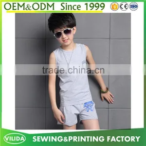Custom Your Own Design Children Boys Blank Sleeveless t Shirt Embroidery Blank Vest thumbnail-4