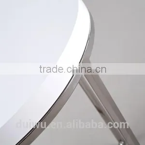 2016 Simple Round Wooden Material Stainless Steel Table thumbnail-3
