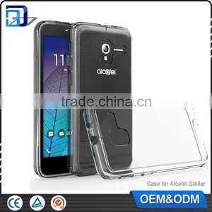 Amazon Hot Sale Anti Scratch Acrylic Clear PC Back + TPU Bumper Phone Cover For Alcatel Stellar Tru Clear Case Paypal Accept thumbnail-1