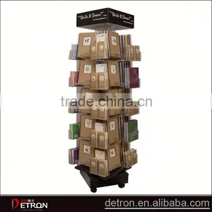 Wooden Floor Rotating Custom Book Shelf thumbnail-1