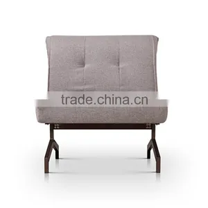Gray Fabric Cheap Functional Folding Sofa Bed Folding Single Bed thumbnail-2