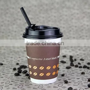 Best Seller Fancy Tea Cups Double Wall Black Paper Coffee Cup thumbnail-2