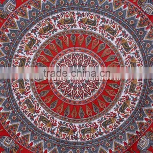 Twin Size Ombre Mandala With Elephant Wall Art Psychedelic Boho Hippie Wall Decor Tapestry thumbnail-3
