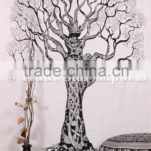 Tree Of Life Wall Art Bohemian Indian Cotton Wall Hangings Gypsy Tapestry thumbnail-5