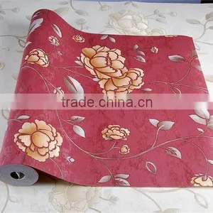 China Supplier Decoration Flowers Heavy Vinyl Wallpaper thumbnail-3