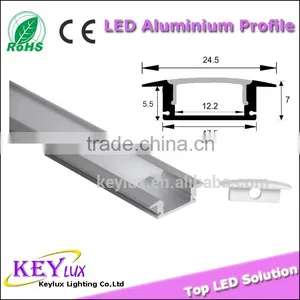 Falt Profile Suit for 5-12mm Strips EXW Price Recessed 7mm Thickness Aluminum Profile Led Strip Light thumbnail-1