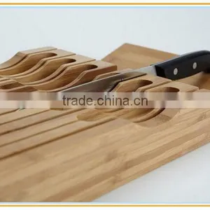 7 Slots Practicality Bamboo Kitchen Knife Holder Set thumbnail-3