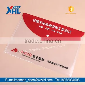 Useful Red Printed Clear File Bag With Snapper thumbnail-3