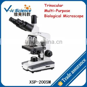 XSP-200SM 4X,10X,40X,100X Trinocular Multi-Purpose Biological Microscope thumbnail-1