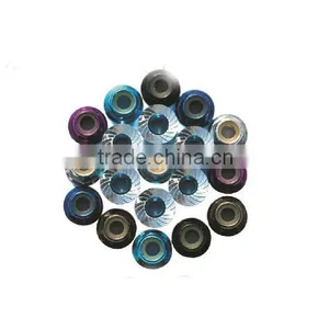 M4 Aluminum Colored Flange Lock Nut thumbnail-3