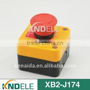 Red Sign Emergency Stop Push Button Lock Electrical Control Box thumbnail-1
