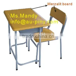 (Furntiure)Adjustable School Table and Chair ,werzalit Board Material ,partical Board Metail , Metal Frame School Furntiure thumbnail-4