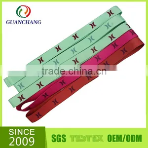 Anti-slip Customized Printed Logo Polyester Sports Hairband From China thumbnail-1