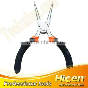 Bi-Color Dipped Handle Mini Round Nose Pliers With Raised Shoulder thumbnail-1