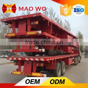 Tri-axle Low Skeleton Semi Trailer , Container Chassis Trailer thumbnail-1