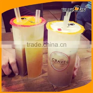 New Style Plastic Clear 3 Flavor Boba Cups Iced Drink Tea Split Cup thumbnail-5